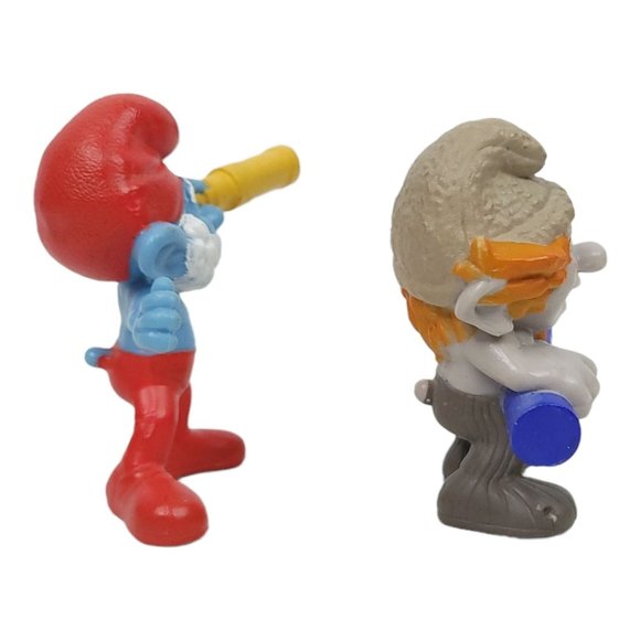 McDonalds Smurfs 2013 Hackus 2011 Papa Smurf PVC 3" Action Figures Happy Meal - Picture 7 of 12